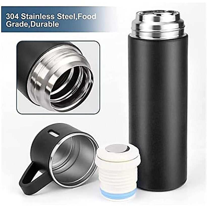 Stainless Steel vaccum flask with cup 2nos