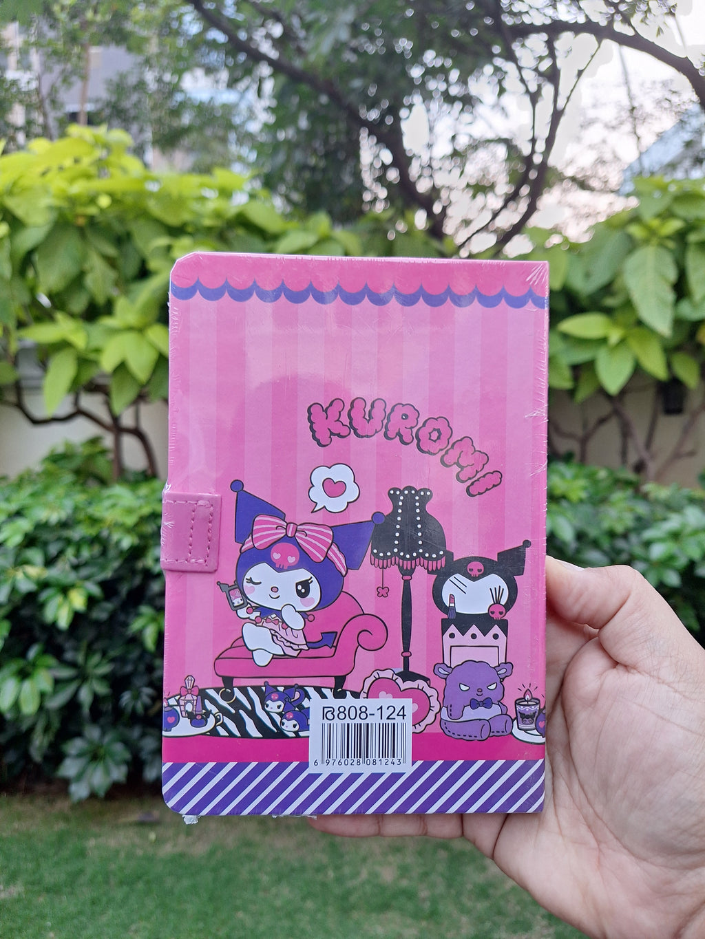 Kuromi themed Magnetic lock Notebook