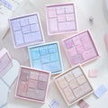 Eye shadow color palette stickynotes