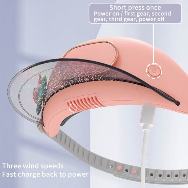 Cute pet fan hat ( Usb C type charging)