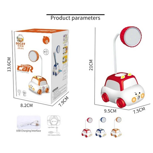 Car shape mini desk lamp, sharpener & mobile holder
