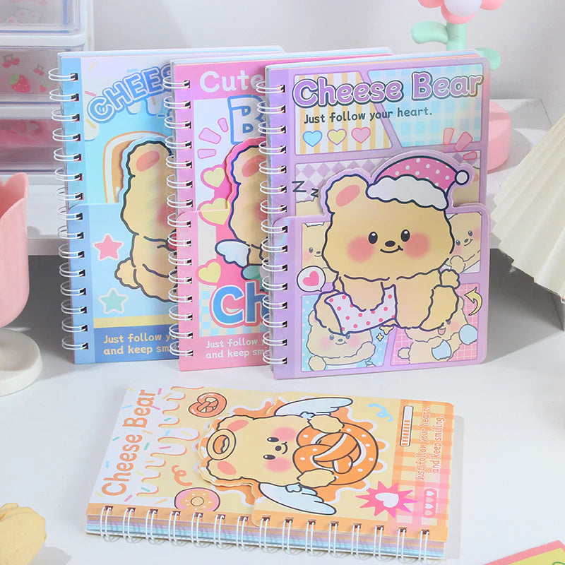 Cheese Bear Notebook with stickers
