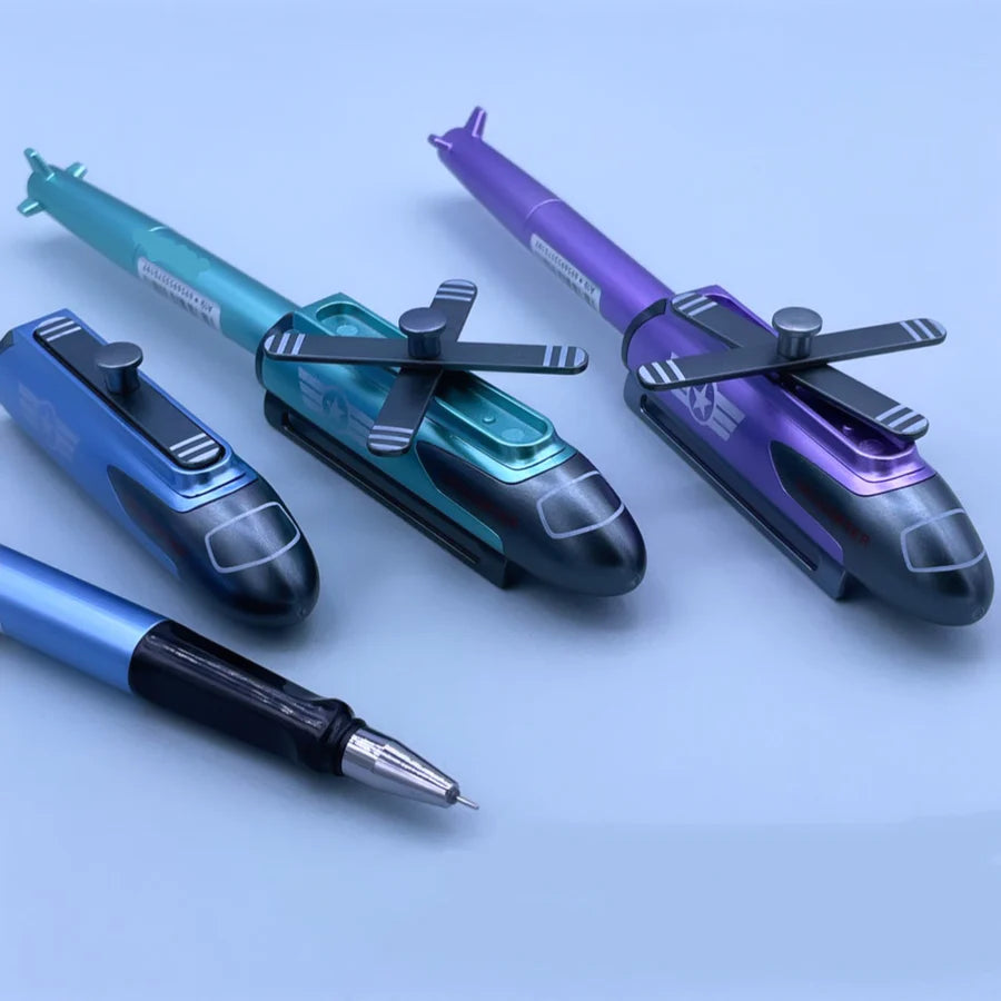 Helicopter Design Pen- Blue Ink