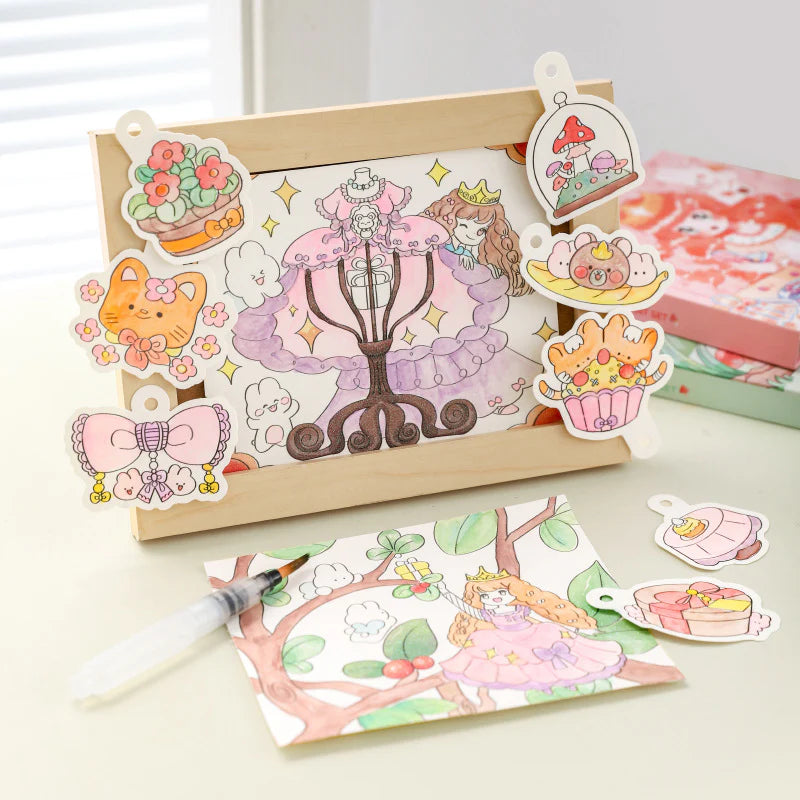 Watercolor Painting Book Set for Kids