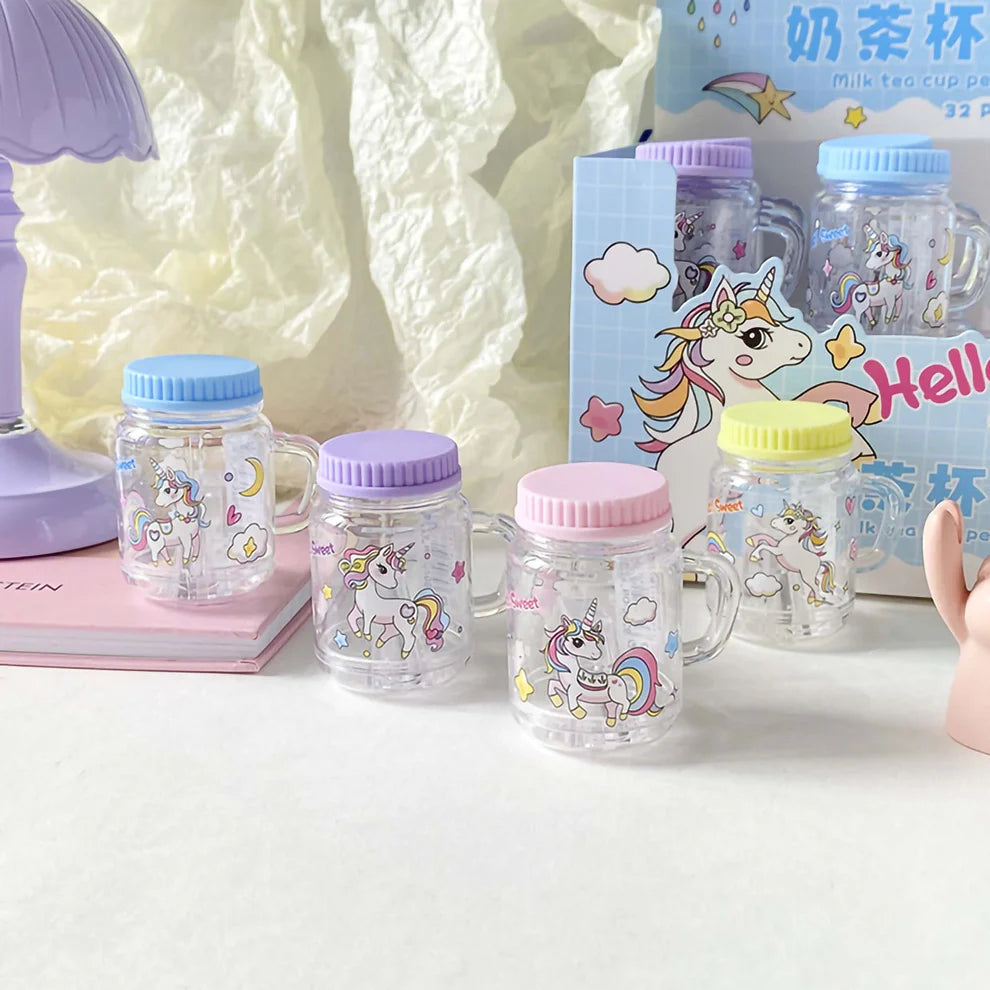 Cute Unicorn Jar Pencil Sharpener with Container