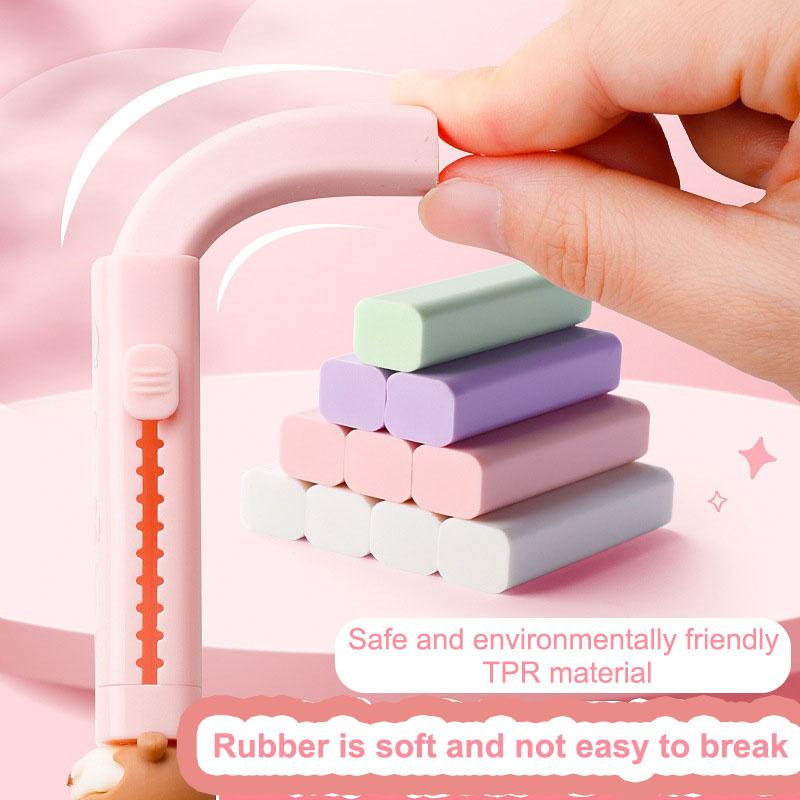 Cartoon Push Pull Sliding Retractable Eraser