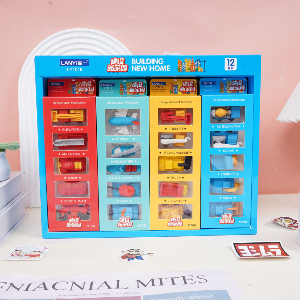 Transportation eraser set