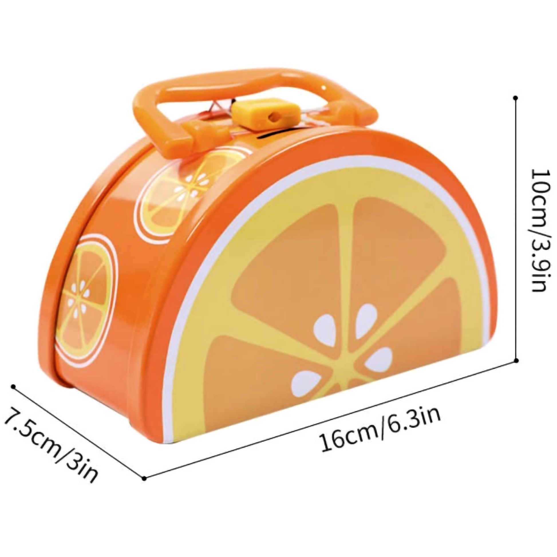 Fruit shape metal piggy bank