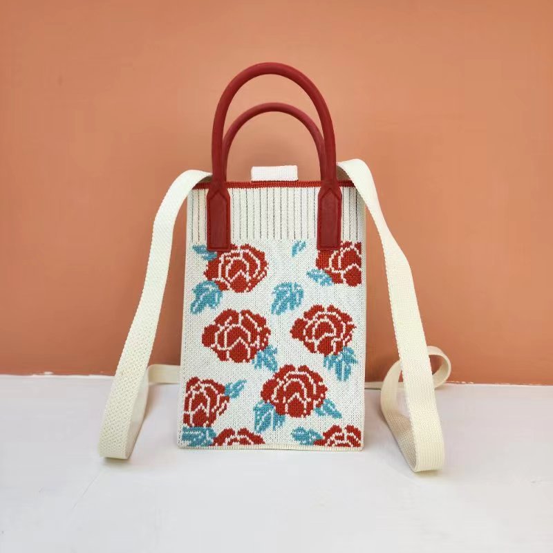 Knitted mobile pouch sling bag