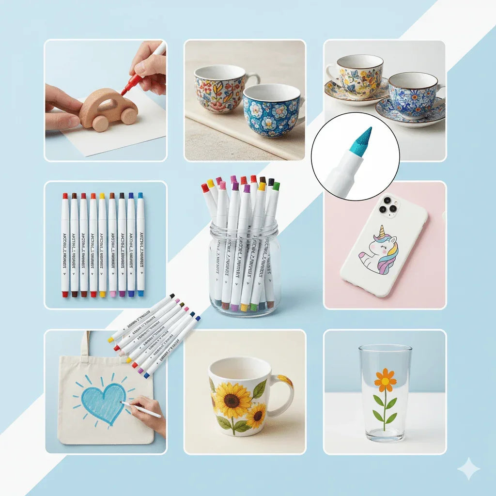 Doodledash Acrylic Paint Markers – Multi-Surface Art Pens for Resin, Wood, Canvas & More