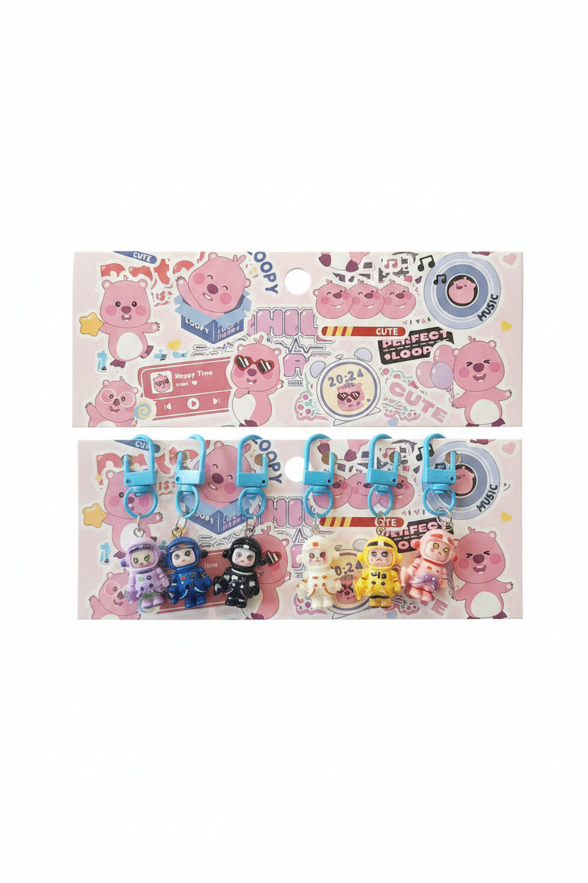 Bag Charm / Keychain Set of 6