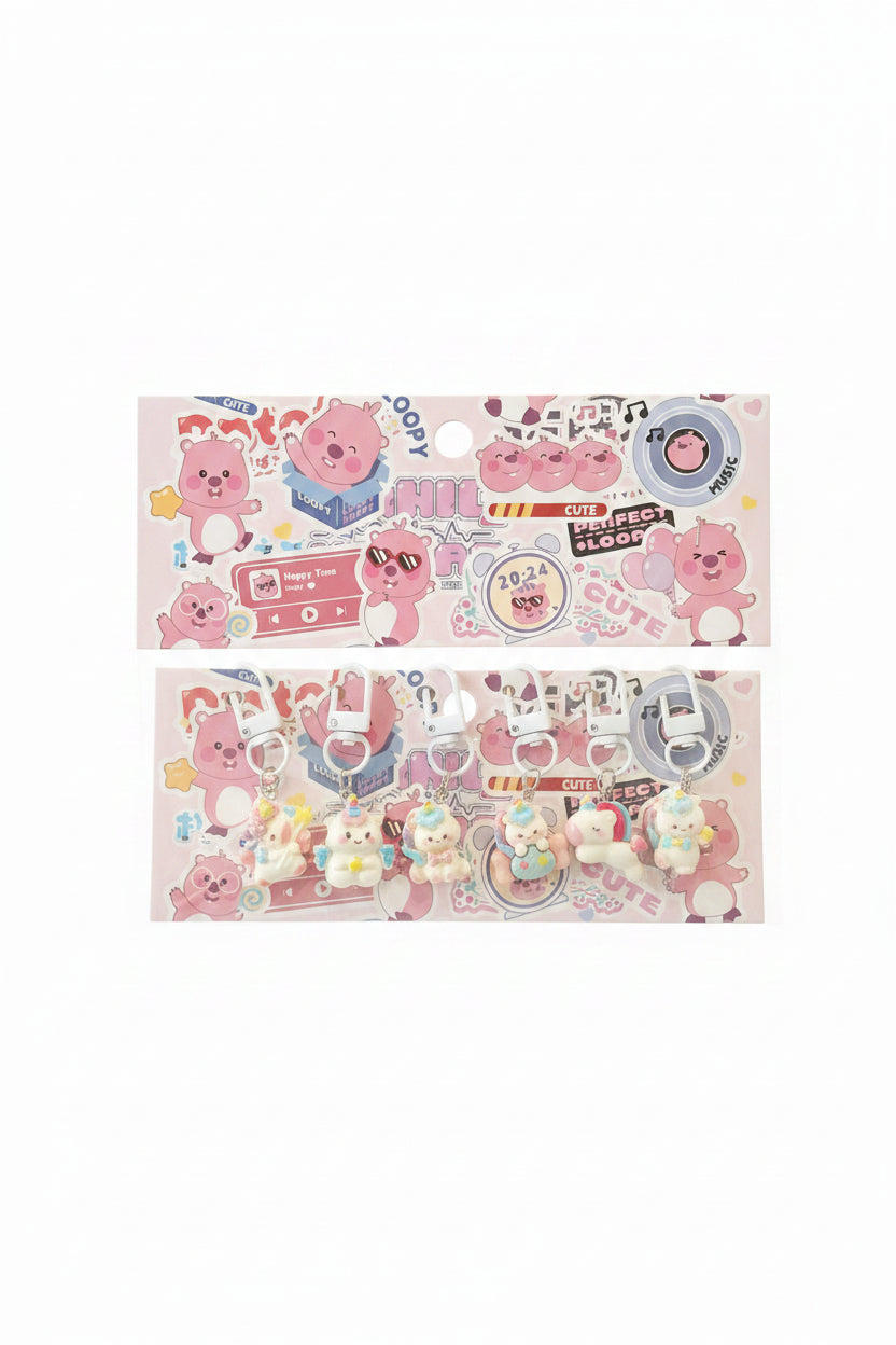 Bag Charm / Keychain Set of 6
