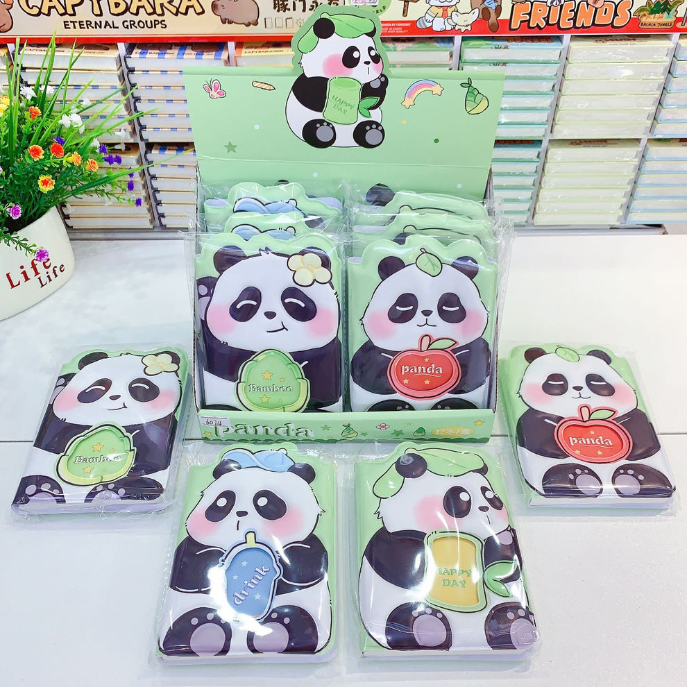 Panda family soft cover mini Notebook