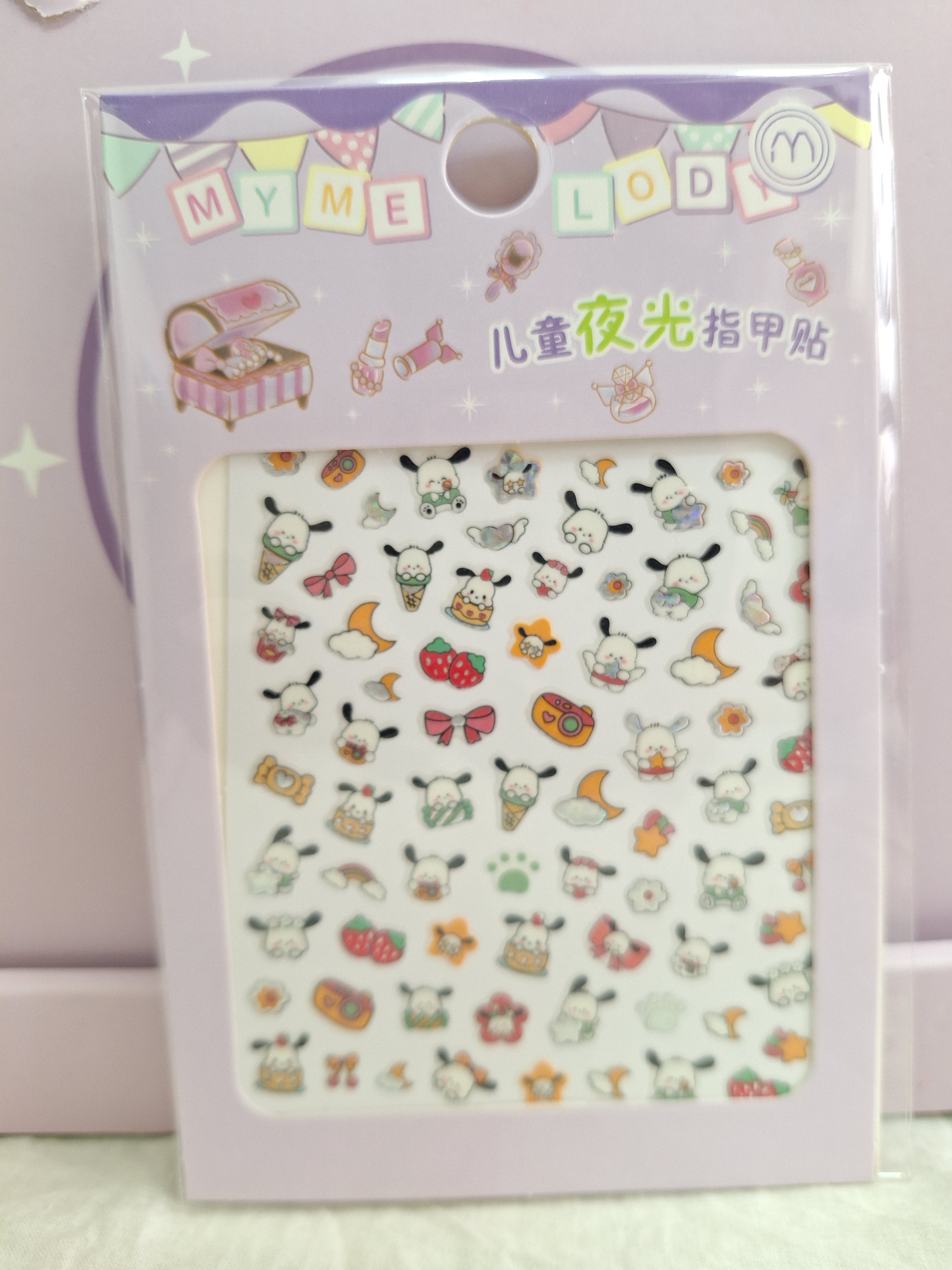 Glow-in-the-Dark Kids Nail Stickers 💅🌈