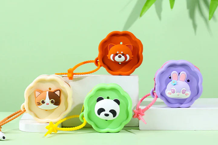 Kawaii  Silicone Coin Purse Pouch with Keychain