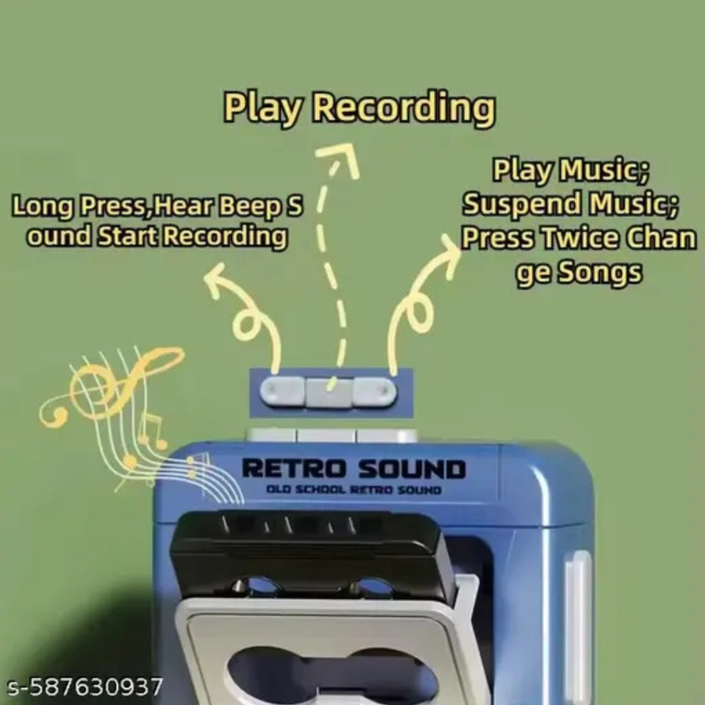 Retro voice recording keychain