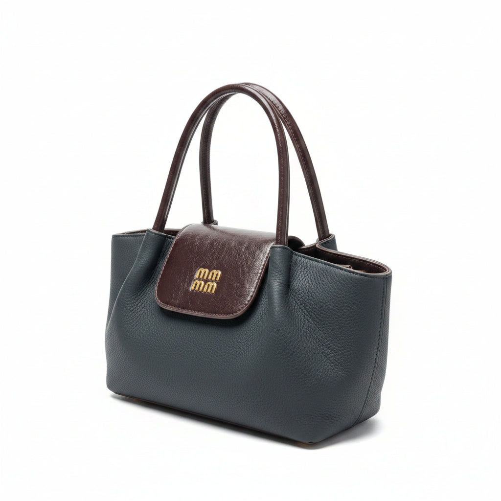 Premium Two-Tone Tote Handbag