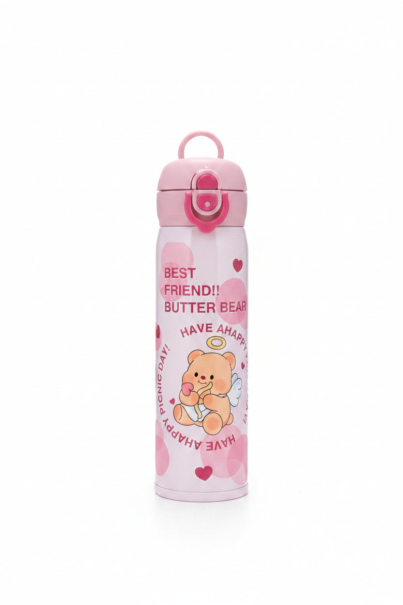 Butter Bear Stainless Steel Insulated Water Bottle 🩷🐻
