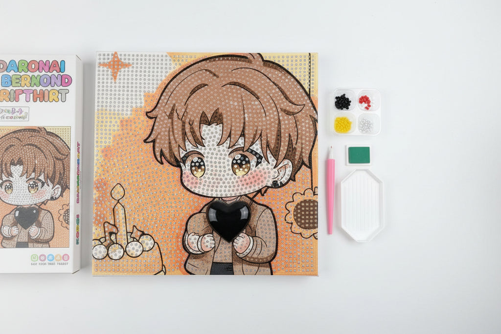 Diamond painting with frame