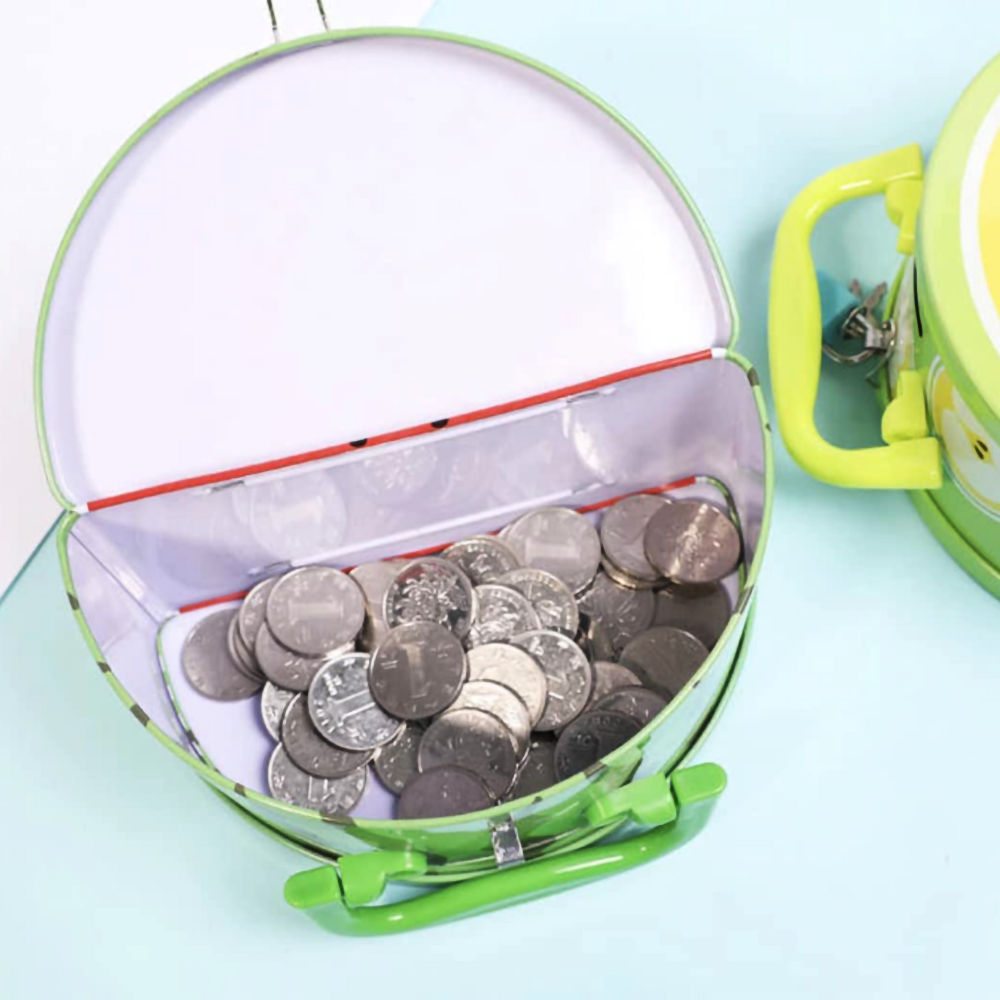 Fruit shape metal piggy bank
