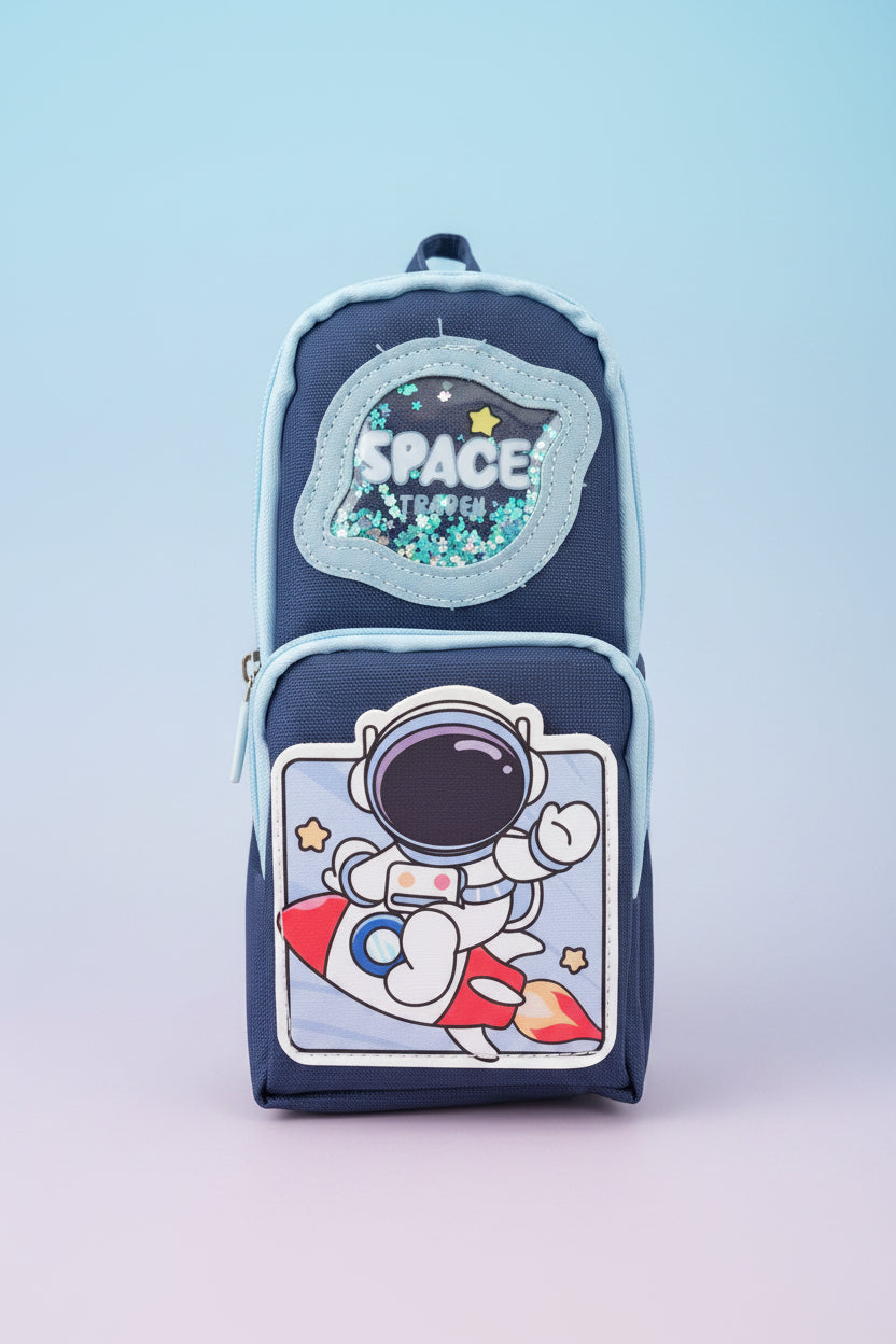 Mini Backpack Pencil Pouch – Cute Cartoon Multi-Compartment Pencil Case 🎒✨