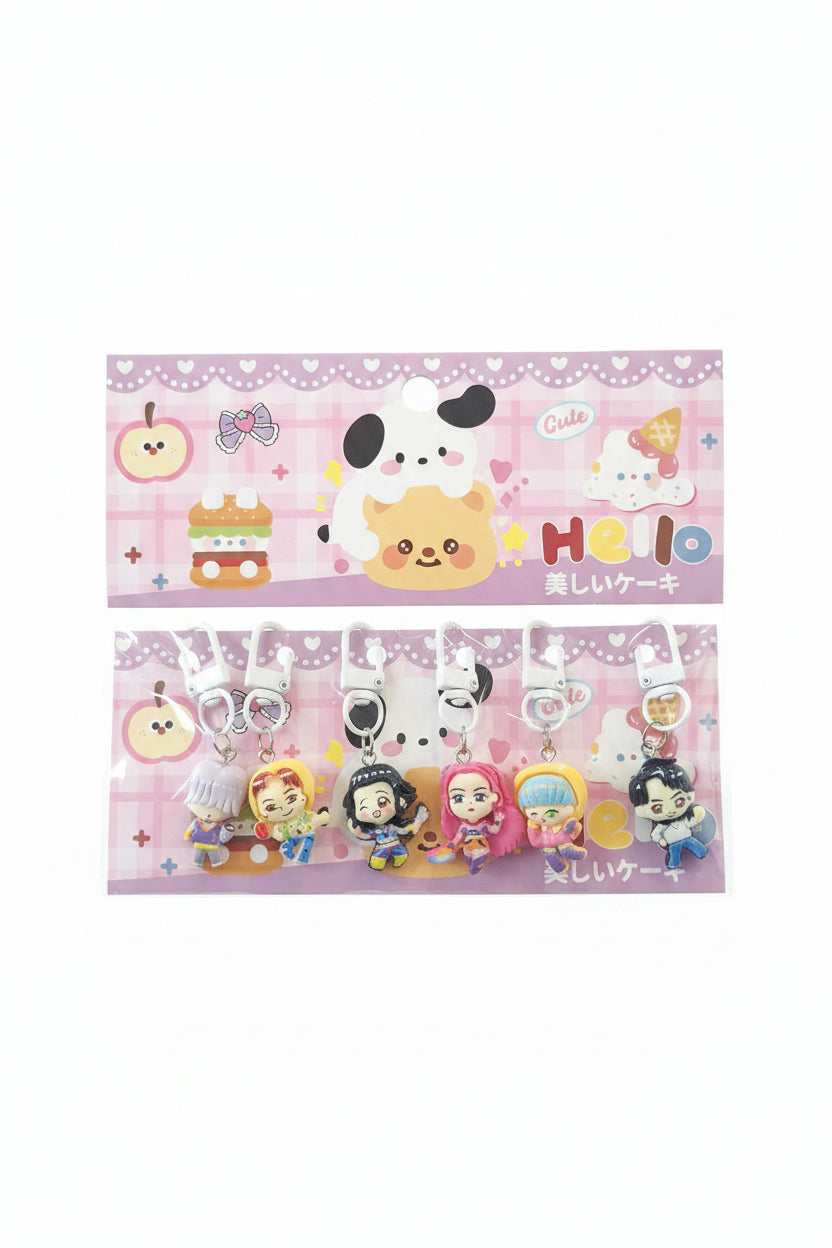 Bag Charm / Keychain Set of 6