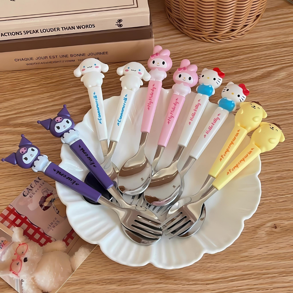 Kids stainless steel cutlery set