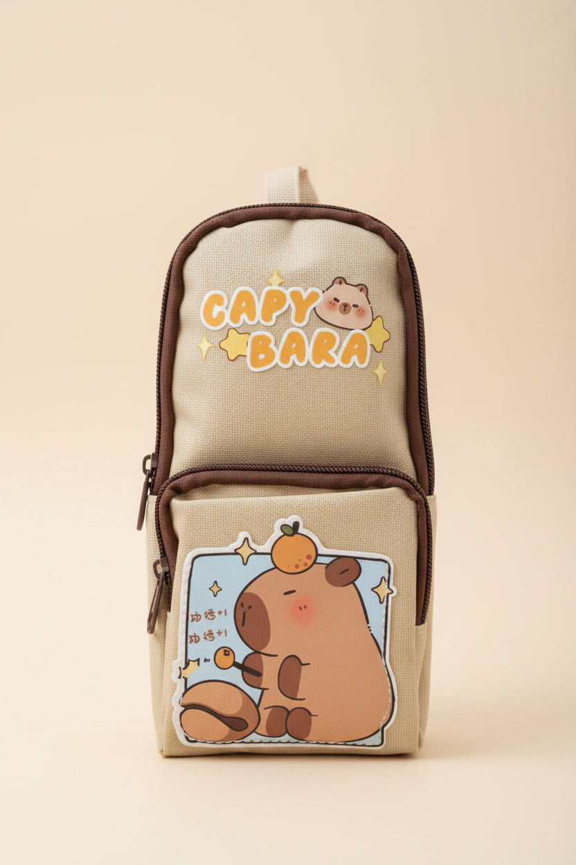 Mini Backpack Pencil Pouch – Cute Cartoon Multi-Compartment Pencil Case 🎒✨